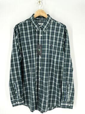 Properly Tied Countryside Plaid Sport Shirt XL NWT Bamboo Button Down Green